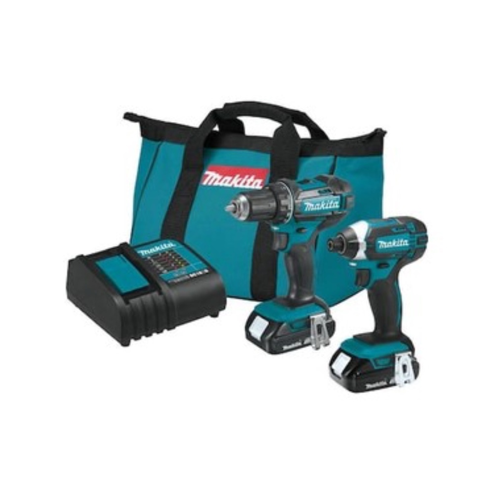 Makita 18V LXT Lithium-Ion Cordless Compa Combo Kit (Driver-Drill/Impact Driver)